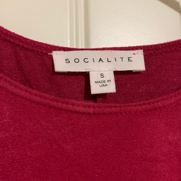 SOCIALITE Burgundy Sleeveless Swing Dress Small - Picture 3 of 4